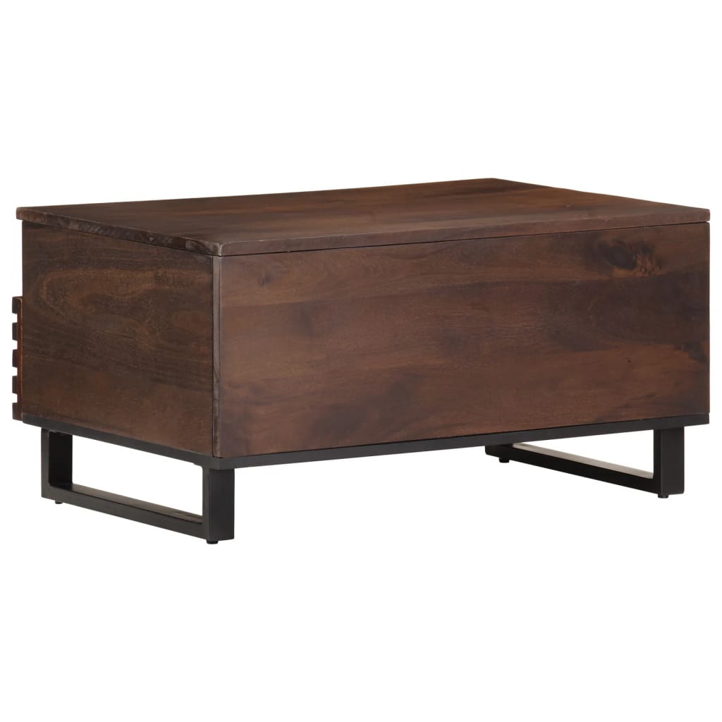 Salontafel 80x55x40 cm massief mangohout bruin is nu te koop bij PeponiXL, paradijselijk wonen!