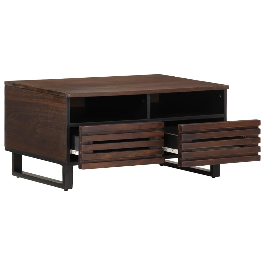 Salontafel 80x55x40 cm massief mangohout bruin is nu te koop bij PeponiXL, paradijselijk wonen!
