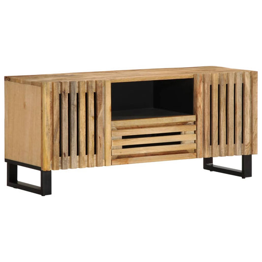 Tv-meubel 100x34x46 cm massief ruw mangohout is nu te koop bij PeponiXL, paradijselijk wonen!