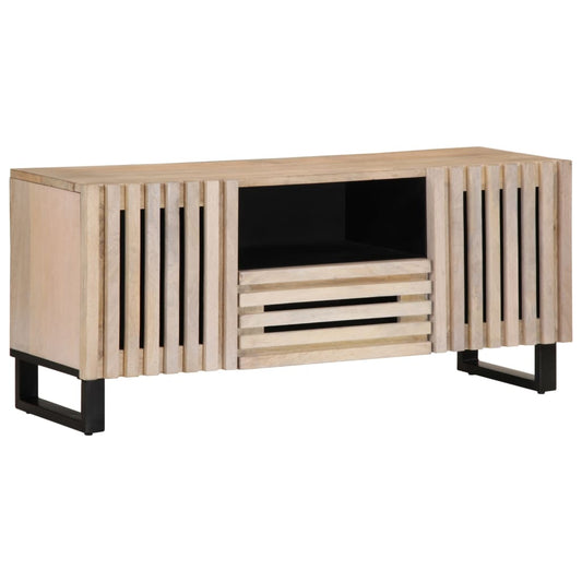 Tv-meubel 100x34x46 cm massief mangohout is nu te koop bij PeponiXL, paradijselijk wonen!