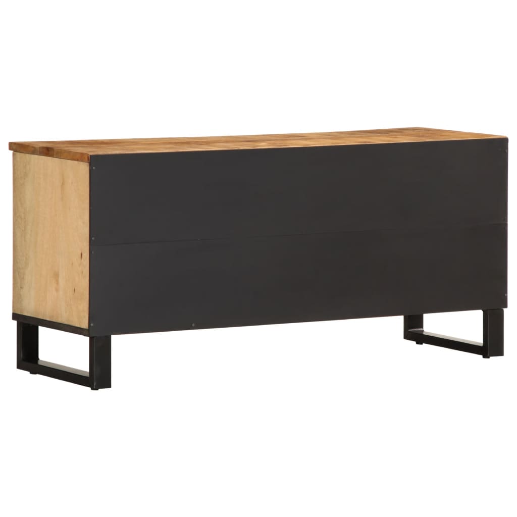 Tv-meubel 100x34x46 cm massief ruw mangohout is nu te koop bij PeponiXL, paradijselijk wonen!