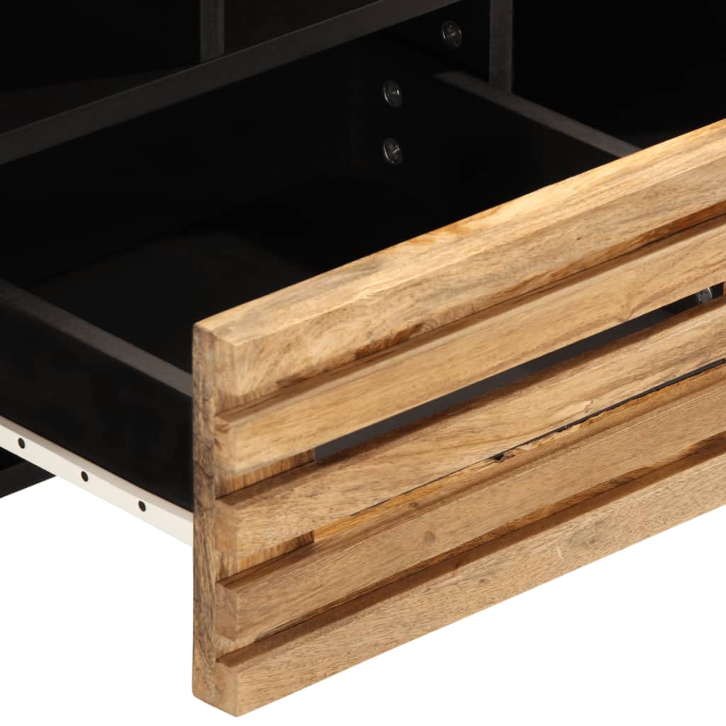 Tv-meubel 100x34x46 cm massief ruw mangohout is nu te koop bij PeponiXL, paradijselijk wonen!