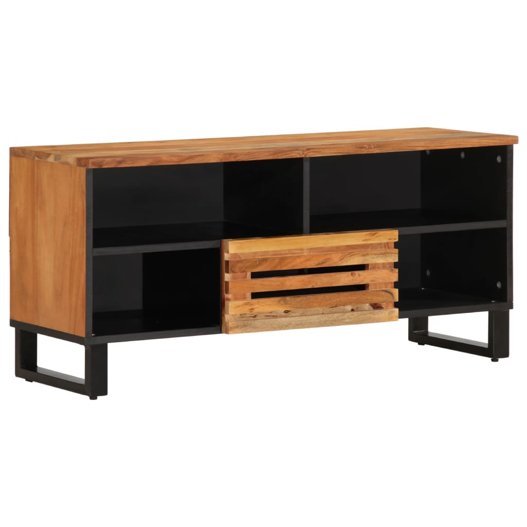 Tv-meubel 100x34x46 cm massief acaciahout is nu te koop bij PeponiXL, paradijselijk wonen!