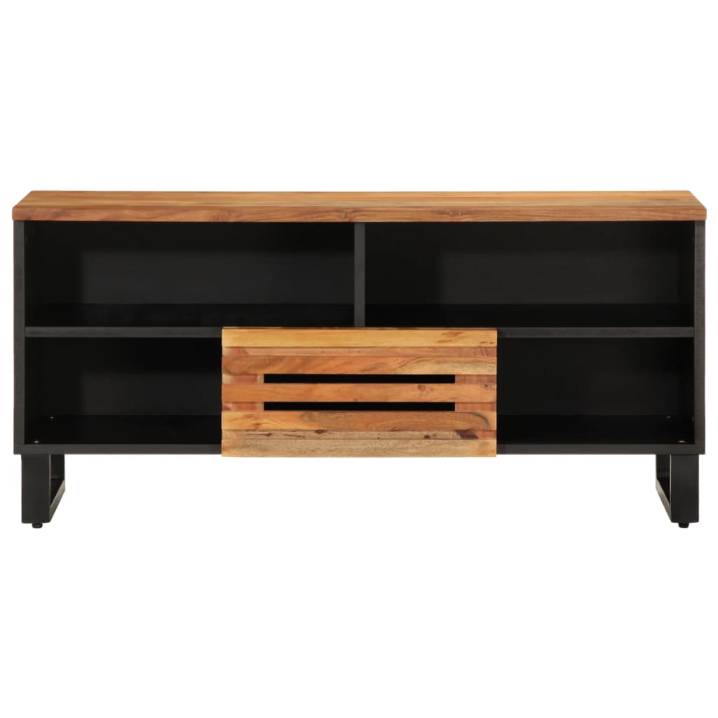 Tv-meubel 100x34x46 cm massief acaciahout is nu te koop bij PeponiXL, paradijselijk wonen!