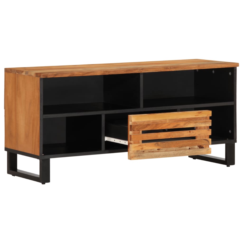 Tv-meubel 100x34x46 cm massief acaciahout is nu te koop bij PeponiXL, paradijselijk wonen!