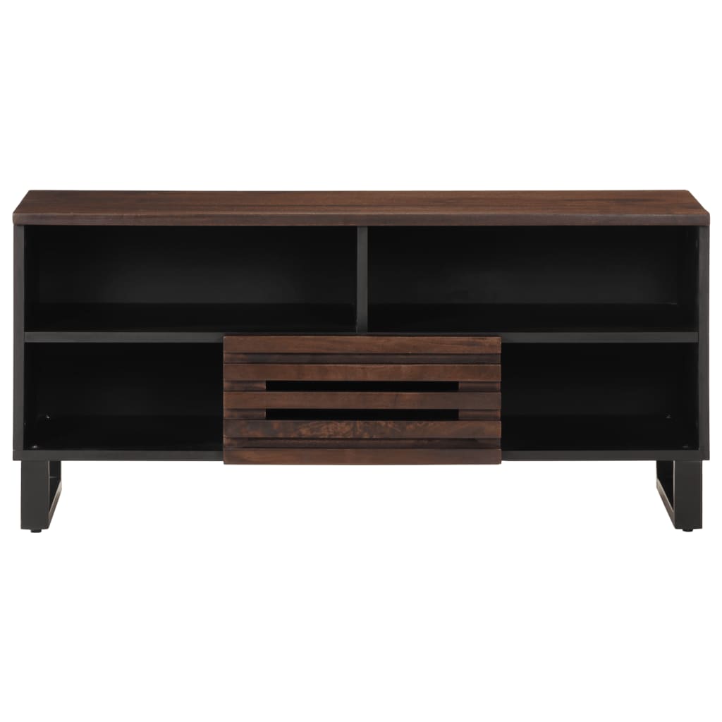 Tv-meubel 100x34x46 cm massief mangohout bruin is nu te koop bij PeponiXL, paradijselijk wonen!
