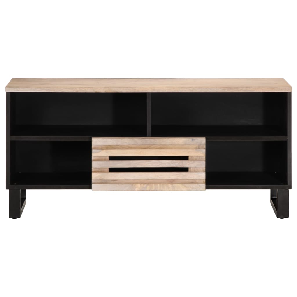 Tv-meubel 100x34x46 cm massief mangohout is nu te koop bij PeponiXL, paradijselijk wonen!