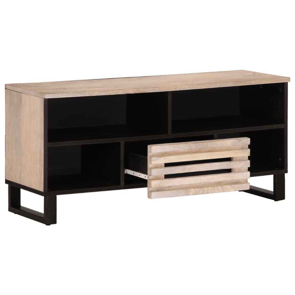 Tv-meubel 100x34x46 cm massief mangohout is nu te koop bij PeponiXL, paradijselijk wonen!