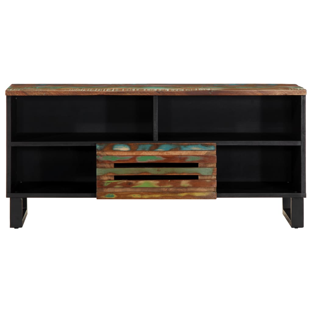 Tv-meubel 100x34x46 cm massief acaciahout is nu te koop bij PeponiXL, paradijselijk wonen!