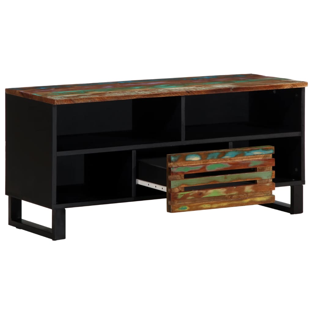 Tv-meubel 100x34x46 cm massief acaciahout is nu te koop bij PeponiXL, paradijselijk wonen!