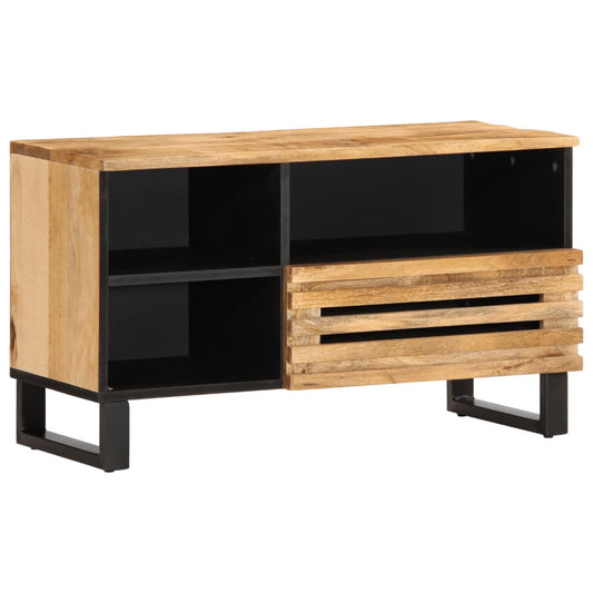 Tv-meubel 80x34x46 cm massief ruw mangohout is nu te koop bij PeponiXL, paradijselijk wonen!