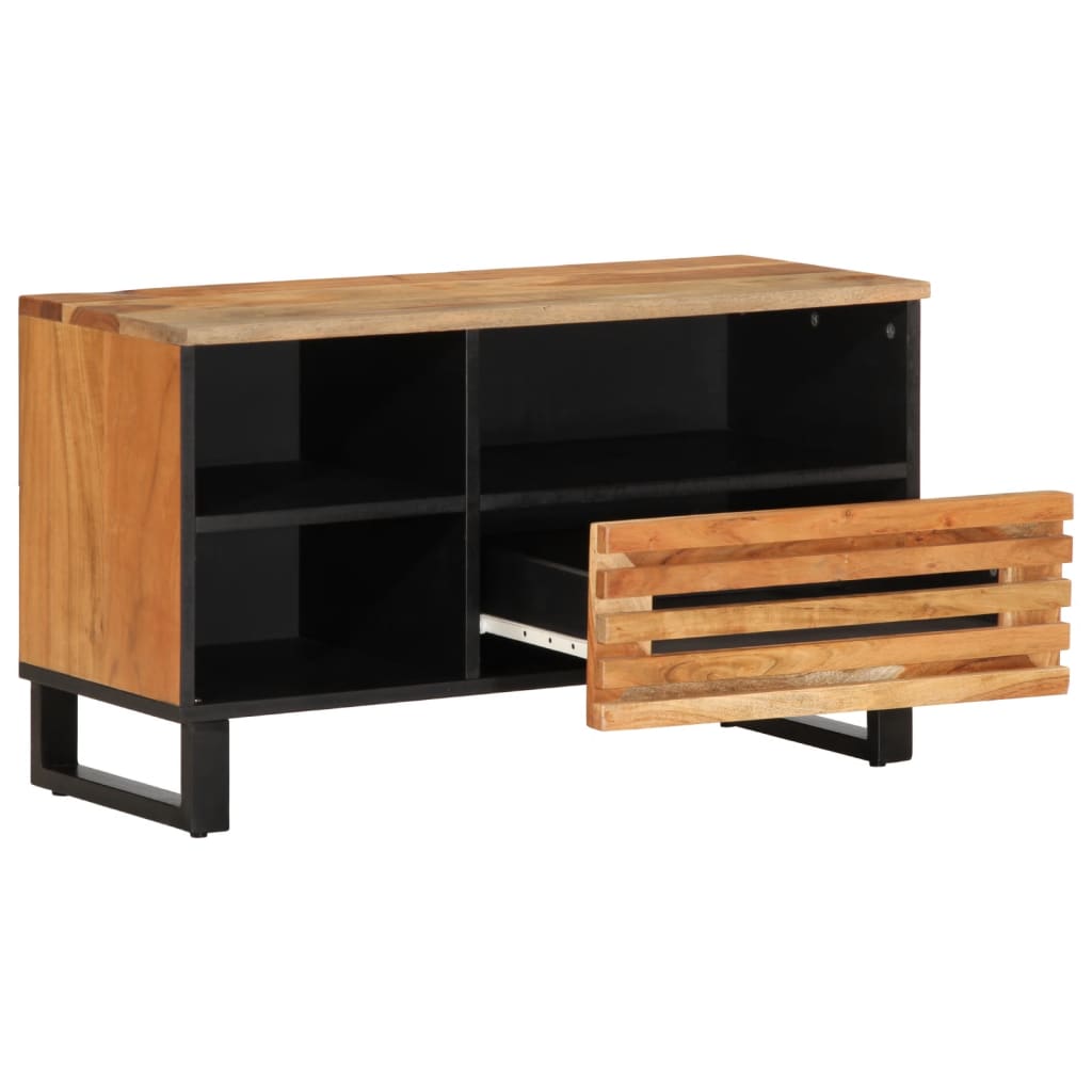 Tv-meubel 80x34x46 cm massief acaciahout is nu te koop bij PeponiXL, paradijselijk wonen!