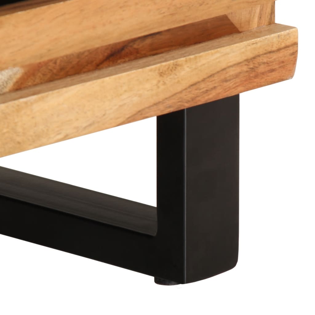 Tv-meubel 80x34x46 cm massief acaciahout is nu te koop bij PeponiXL, paradijselijk wonen!