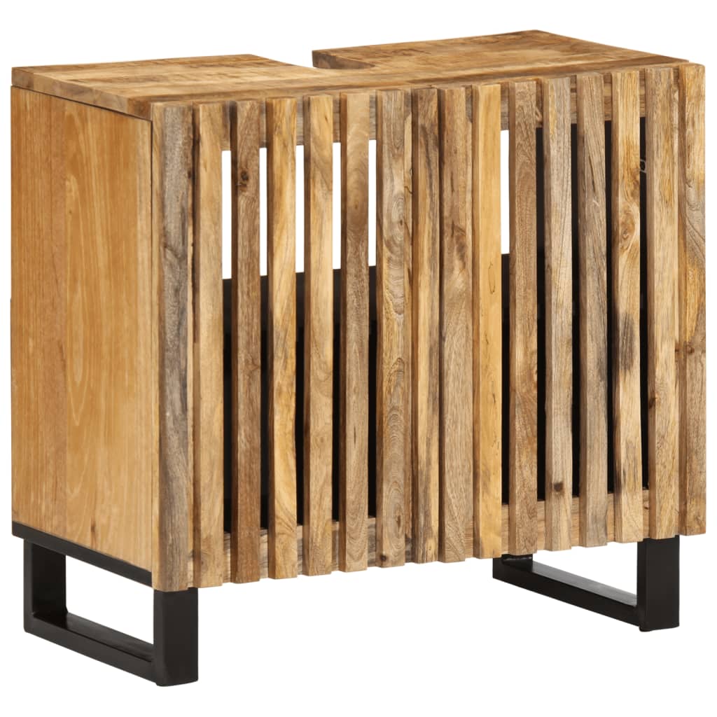 Wastafelkast 62x34x58 cm massief ruw mangohout is nu te koop bij PeponiXL, paradijselijk wonen!