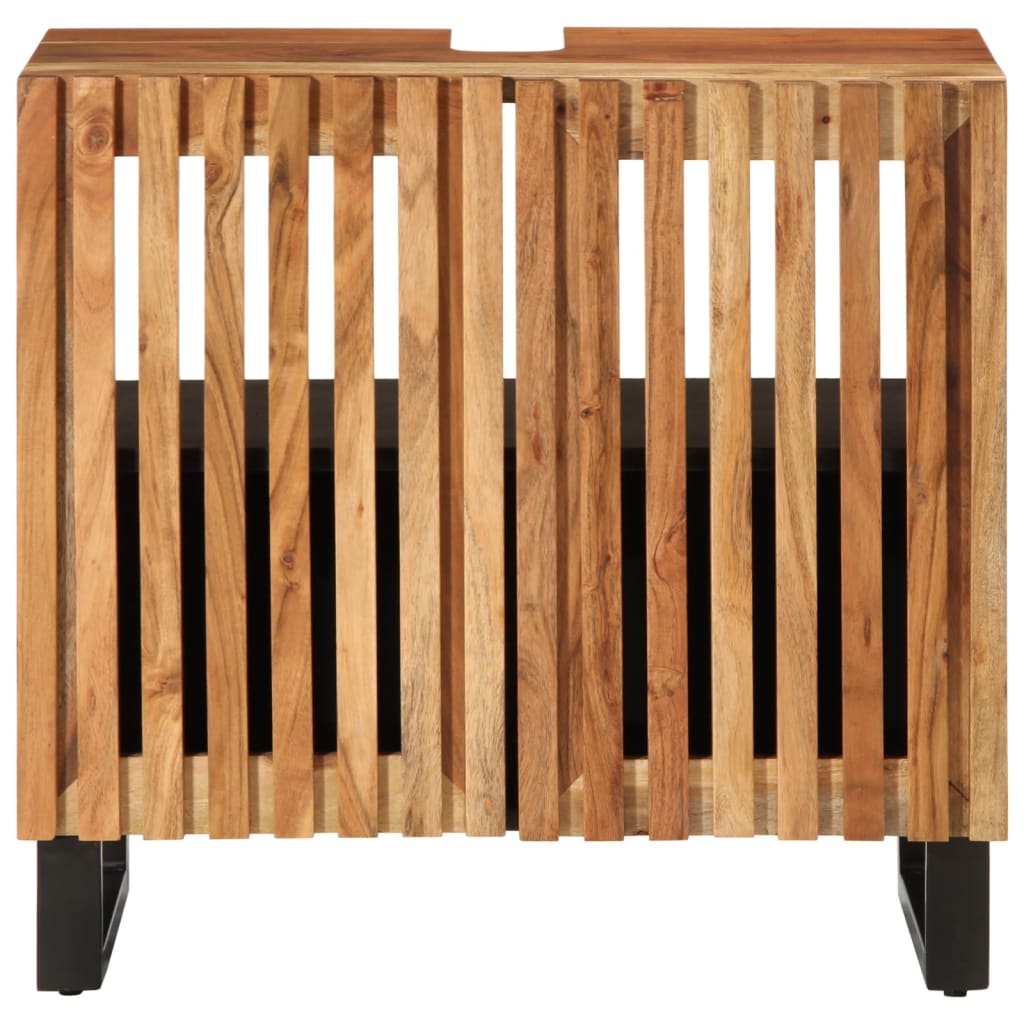 Wastafelkast 62x34x58 cm massief acaciahout is nu te koop bij PeponiXL, paradijselijk wonen!