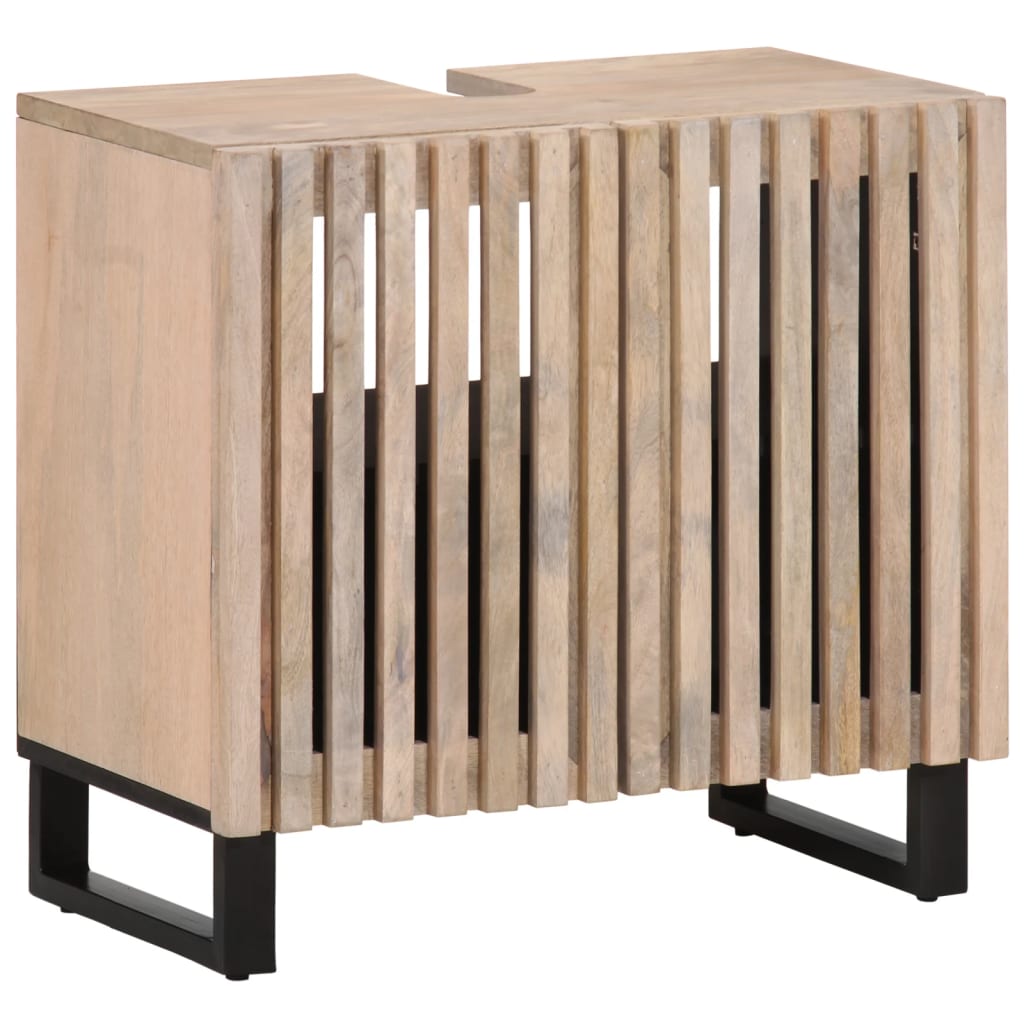 Wastafelkast 62x34x58 cm massief mangohout is nu te koop bij PeponiXL, paradijselijk wonen!