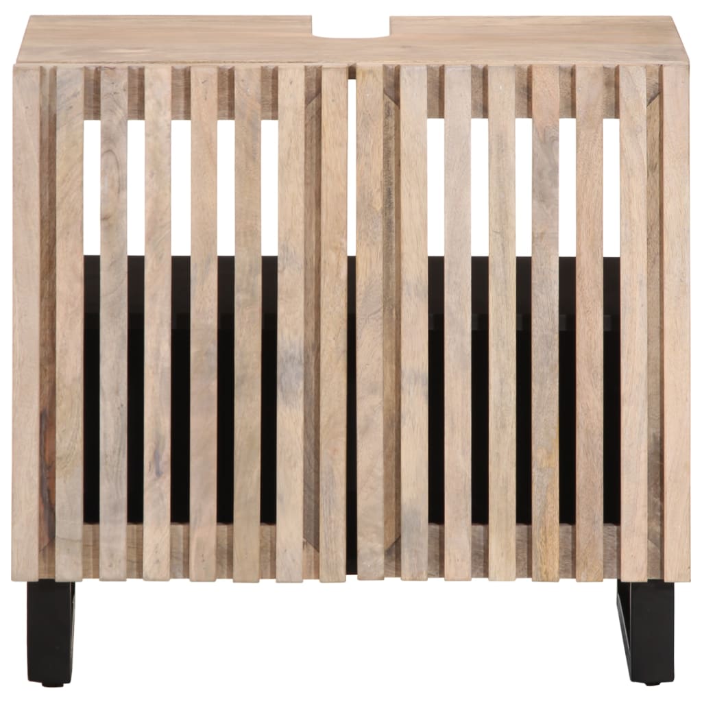 Wastafelkast 62x34x58 cm massief mangohout is nu te koop bij PeponiXL, paradijselijk wonen!