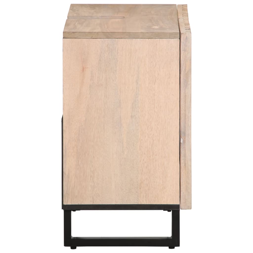 Wastafelkast 62x34x58 cm massief mangohout is nu te koop bij PeponiXL, paradijselijk wonen!