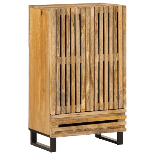 Hoge kast 60x34x100 cm massief ruw mangohout is nu te koop bij PeponiXL, paradijselijk wonen!