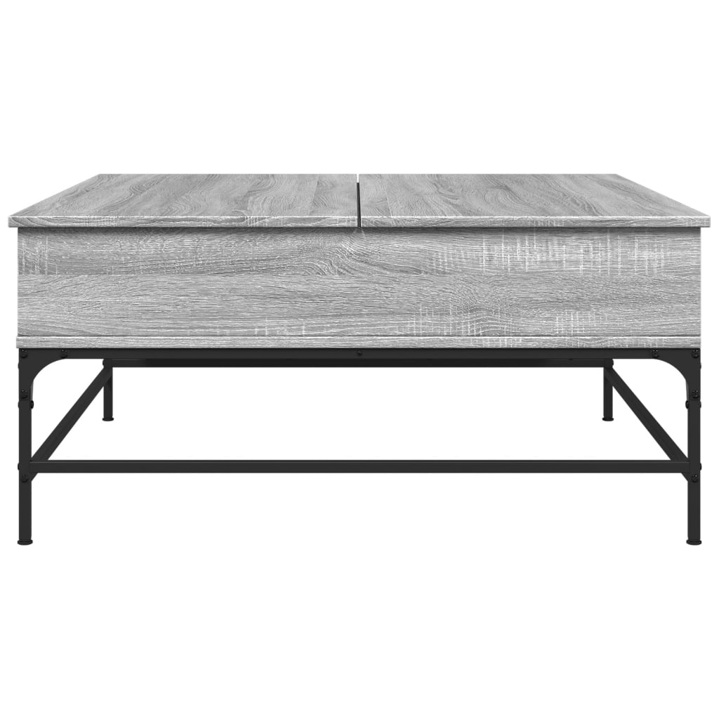 Salontafel 95x95x45 cm bewerkt hout en metaal grijs sonoma is nu te koop bij PeponiXL, paradijselijk wonen!