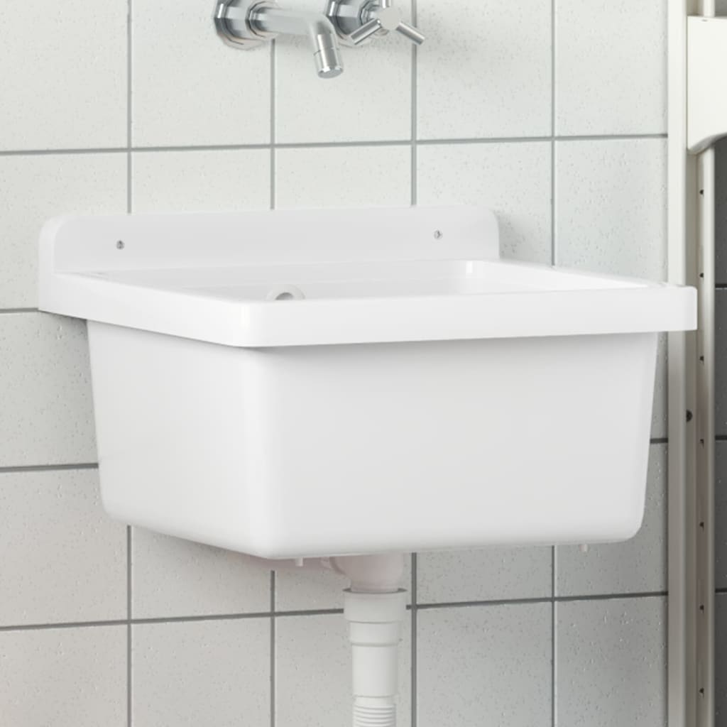 Wasbak wandgemonteerd 40x40x24 cm hars wit kopen Wasbak wandgemonteerd 40x40x24 cm hars wit kopen