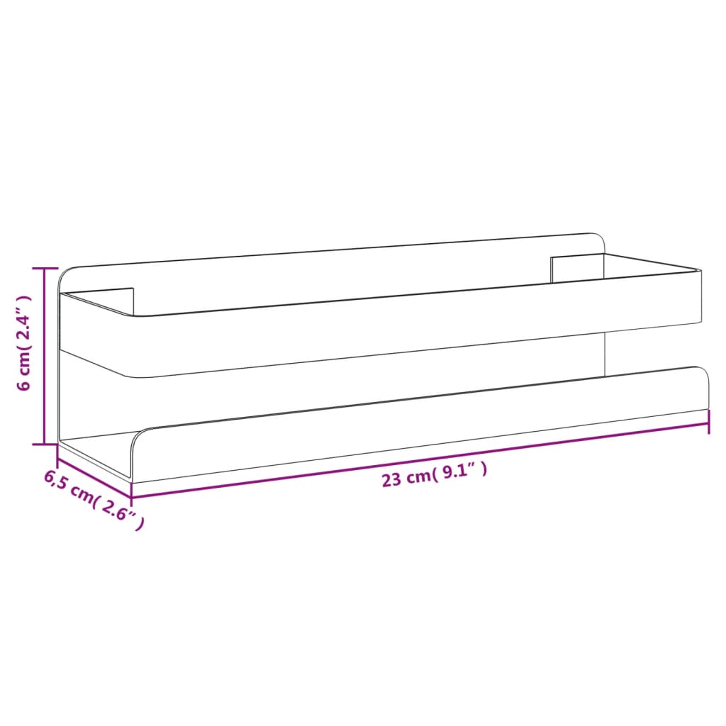 Doucherekje 23x6,5x6 cm geborsteld 304 roestvrij staal matzwart is nu te koop bij PeponiXL, paradijselijk wonen!