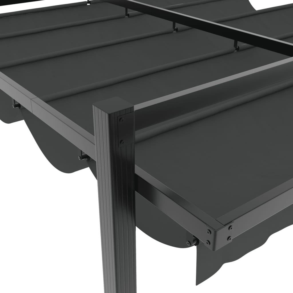 Prieel met uittrekbaar dak 3x3 m aluminium antracietkleurig is nu te koop bij PeponiXL, paradijselijk wonen!