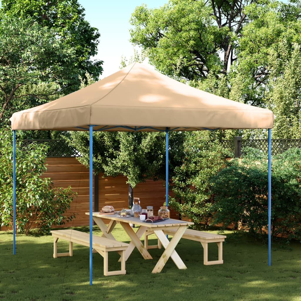 Partytent inklapbaar pop-up 292x292x315 cm beige is nu te koop bij PeponiXL, paradijselijk wonen!