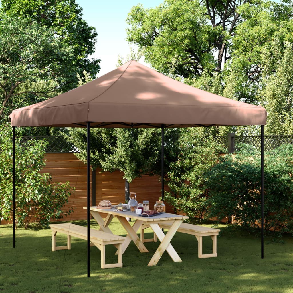 Partytent inklapbaar pop-up 292x292x315 cm bruin is nu te koop bij PeponiXL, paradijselijk wonen!