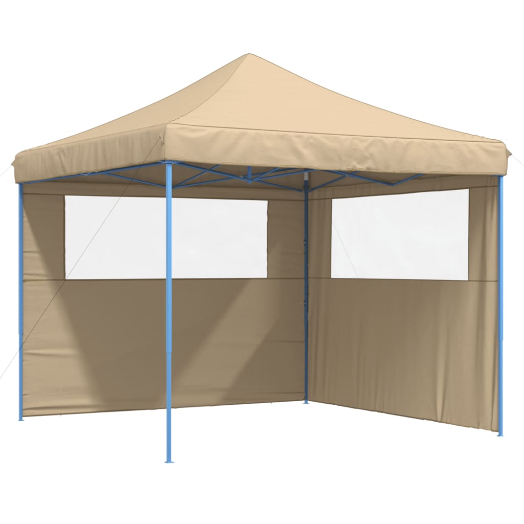 Partytent inklapbaar pop-up met 2 zijwanden beige is nu te koop bij PeponiXL, paradijselijk wonen!