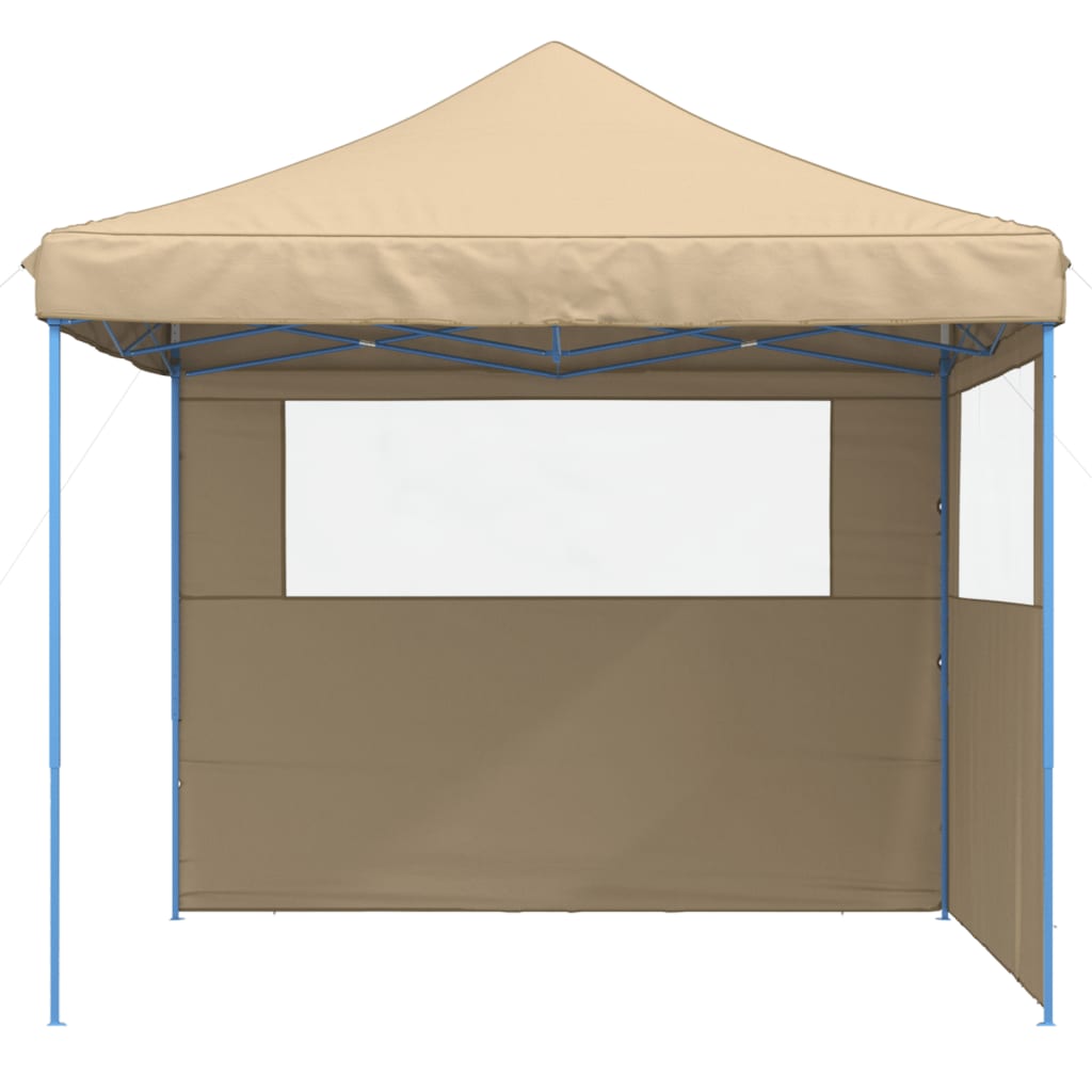 Partytent inklapbaar pop-up met 2 zijwanden beige is nu te koop bij PeponiXL, paradijselijk wonen!