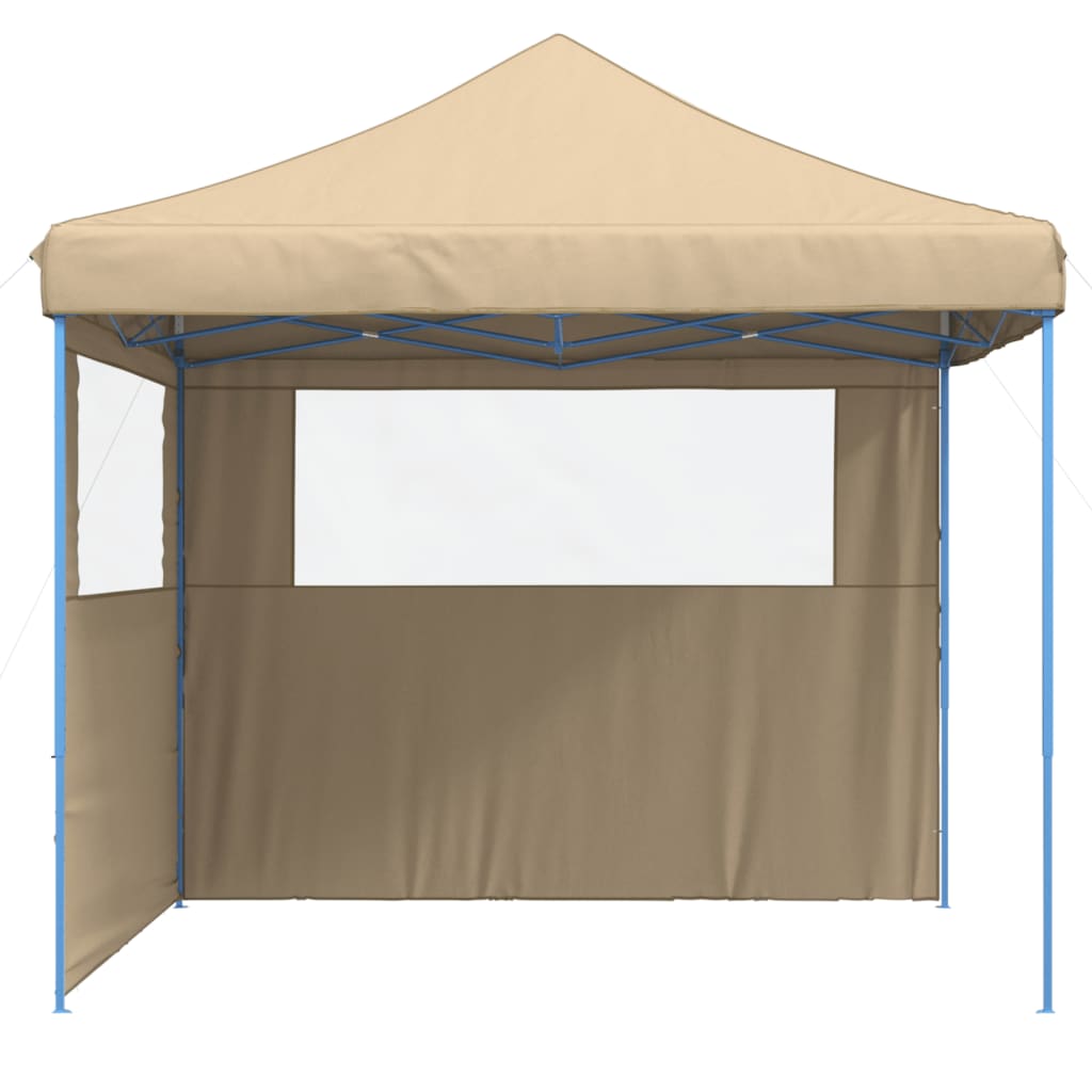Partytent inklapbaar pop-up met 2 zijwanden beige is nu te koop bij PeponiXL, paradijselijk wonen!