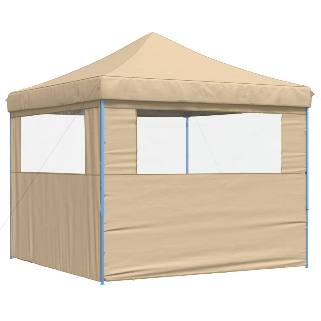 Partytent inklapbaar pop-up met 2 zijwanden beige is nu te koop bij PeponiXL, paradijselijk wonen!