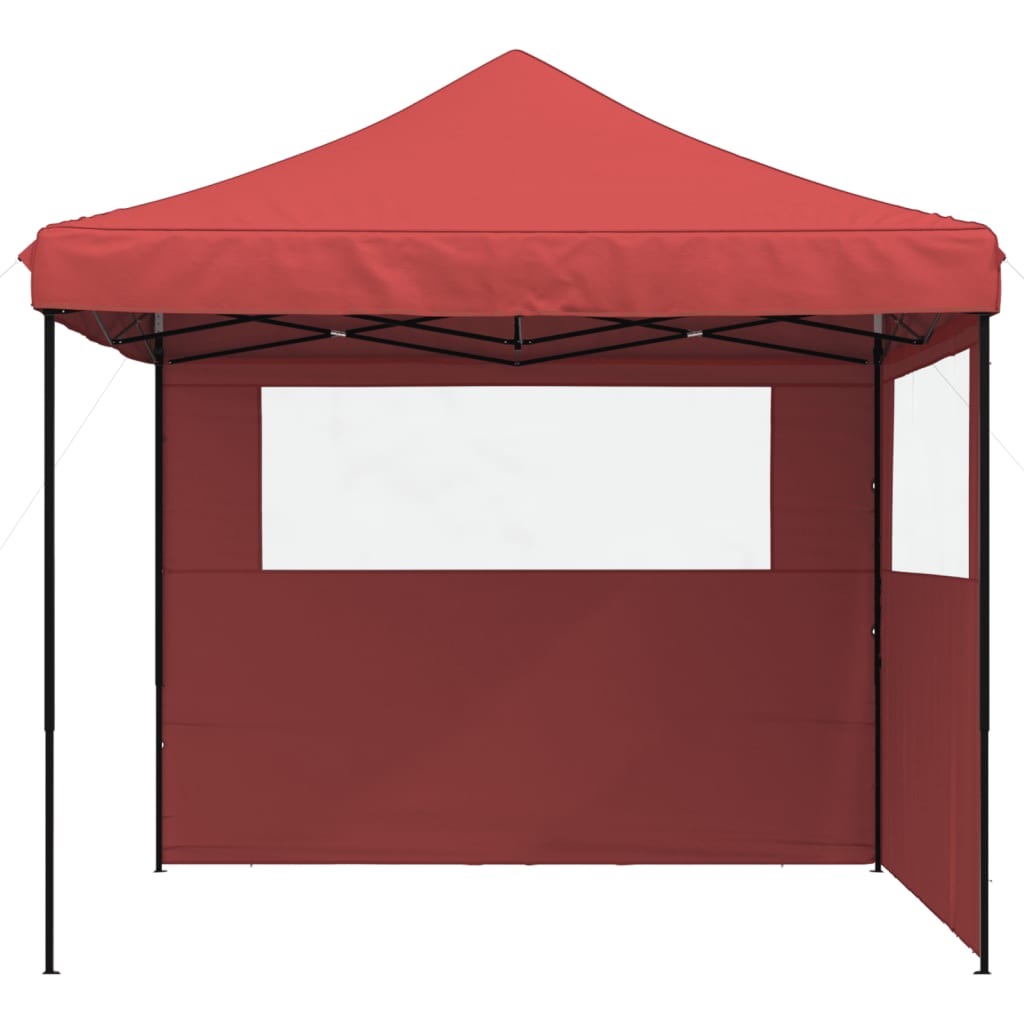 Partytent inklapbaar pop-up met 2 zijwanden bordeauxrood is nu te koop bij PeponiXL, paradijselijk wonen!