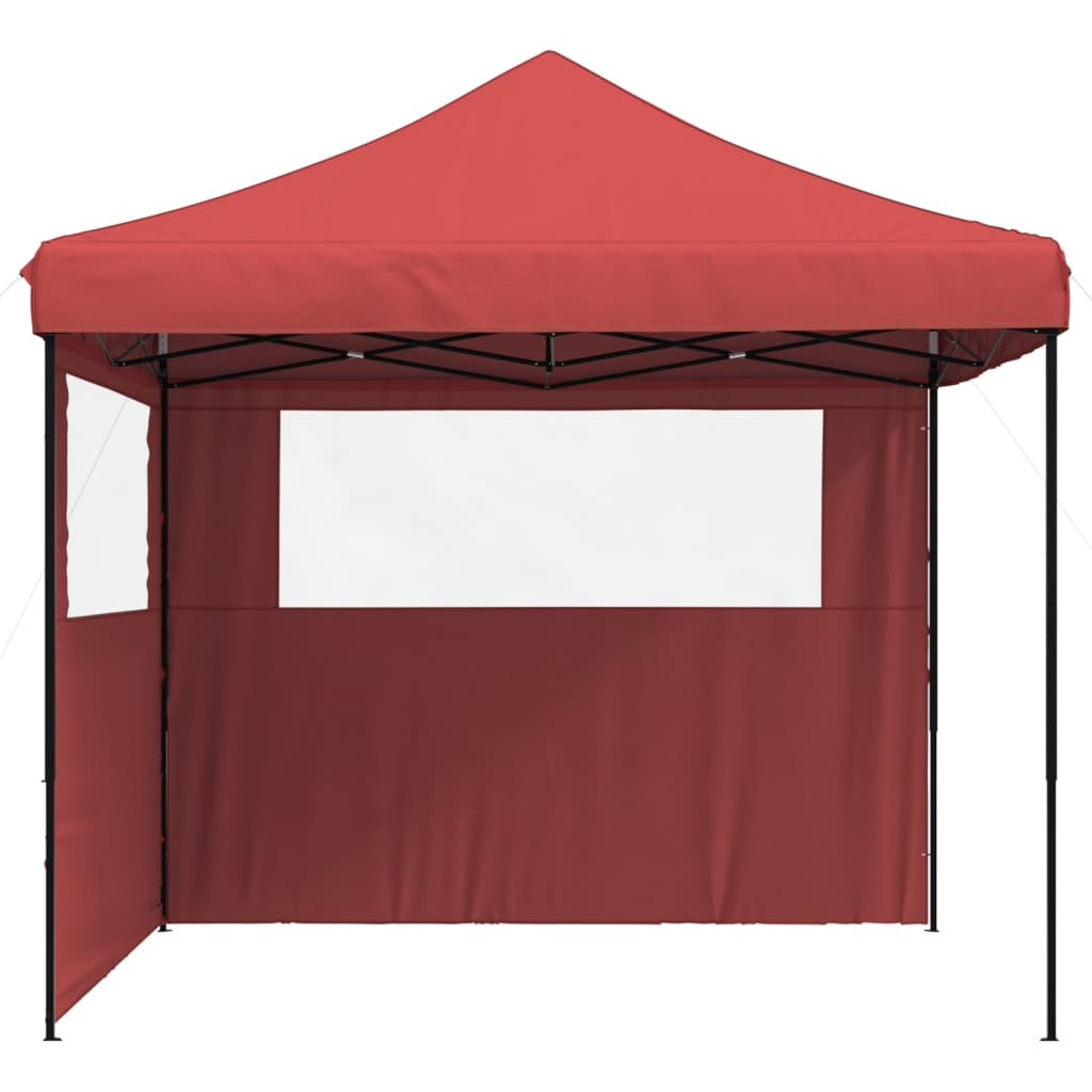 Partytent inklapbaar pop-up met 2 zijwanden bordeauxrood is nu te koop bij PeponiXL, paradijselijk wonen!