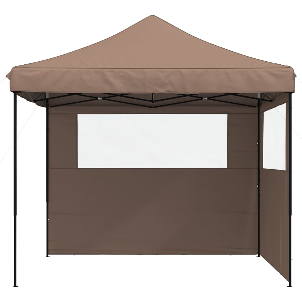 Partytent inklapbaar pop-up met 2 zijwanden bruin is nu te koop bij PeponiXL, paradijselijk wonen!
