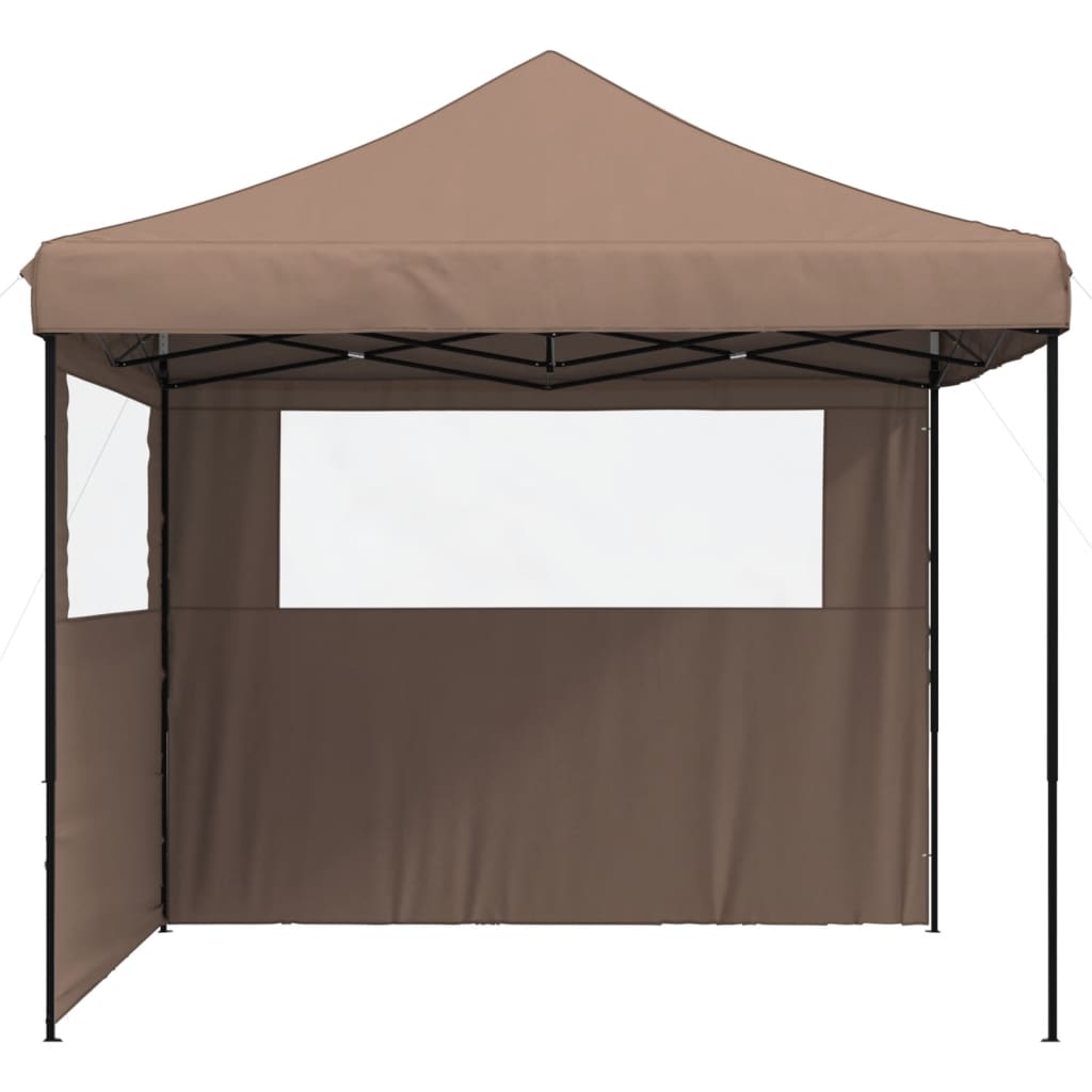 Partytent inklapbaar pop-up met 2 zijwanden bruin is nu te koop bij PeponiXL, paradijselijk wonen!