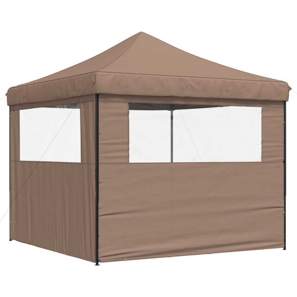 Partytent inklapbaar pop-up met 2 zijwanden bruin is nu te koop bij PeponiXL, paradijselijk wonen!