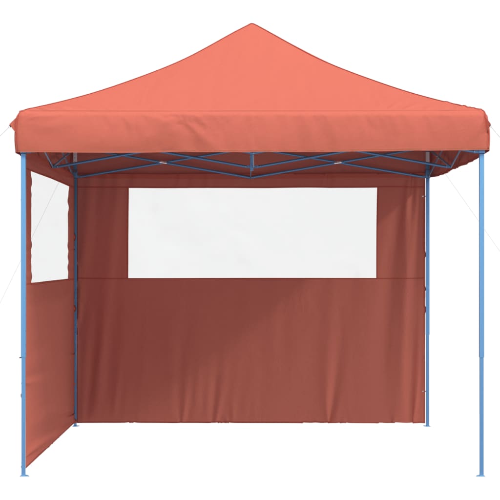 Partytent inklapbaar pop-up met 2 zijwanden terracottakleurig is nu te koop bij PeponiXL, paradijselijk wonen!