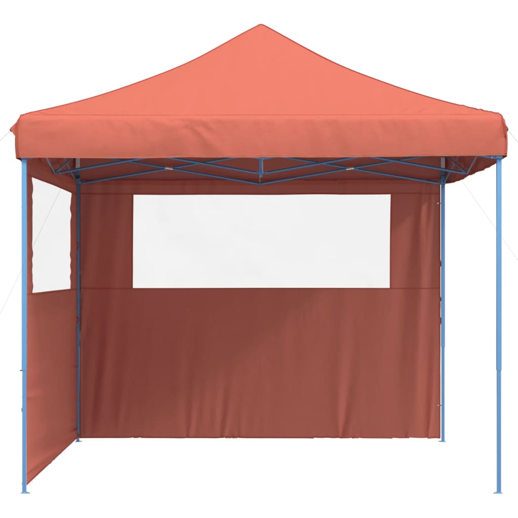 Partytent inklapbaar pop-up met 2 zijwanden terracottakleurig is nu te koop bij PeponiXL, paradijselijk wonen!