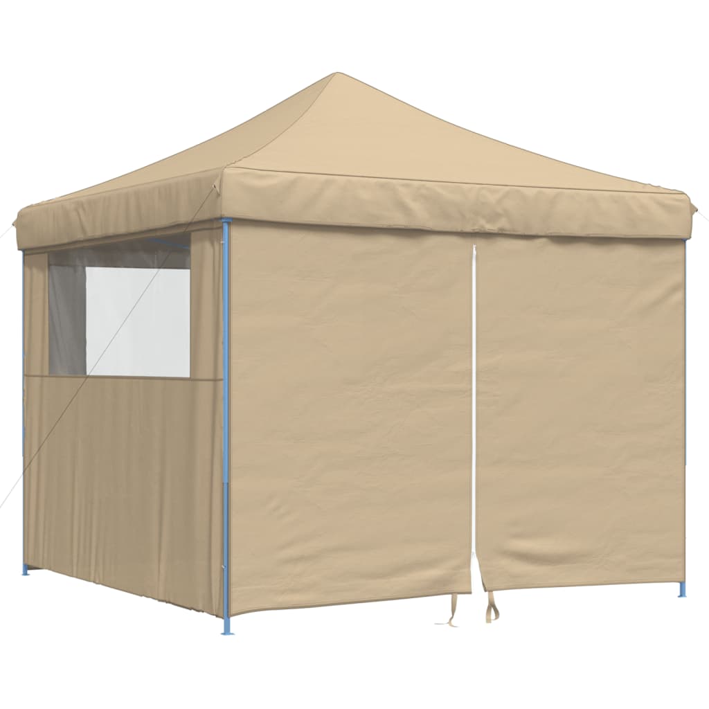 Partytent inklapbaar pop-up met 4 zijwanden beige is nu te koop bij PeponiXL, paradijselijk wonen!