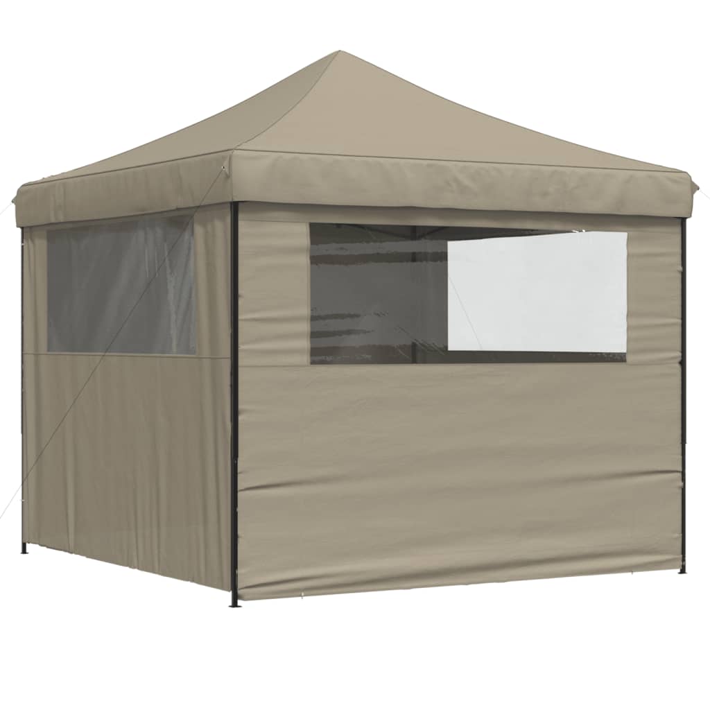 Partytent inklapbaar pop-up met 4 zijwanden taupe is nu te koop bij PeponiXL, paradijselijk wonen!