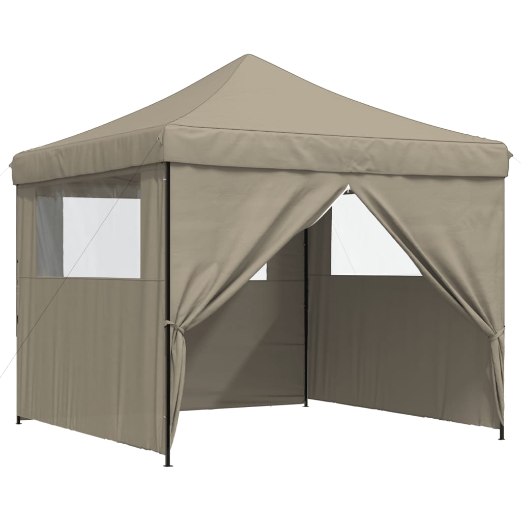 Partytent inklapbaar pop-up met 4 zijwanden taupe is nu te koop bij PeponiXL, paradijselijk wonen!