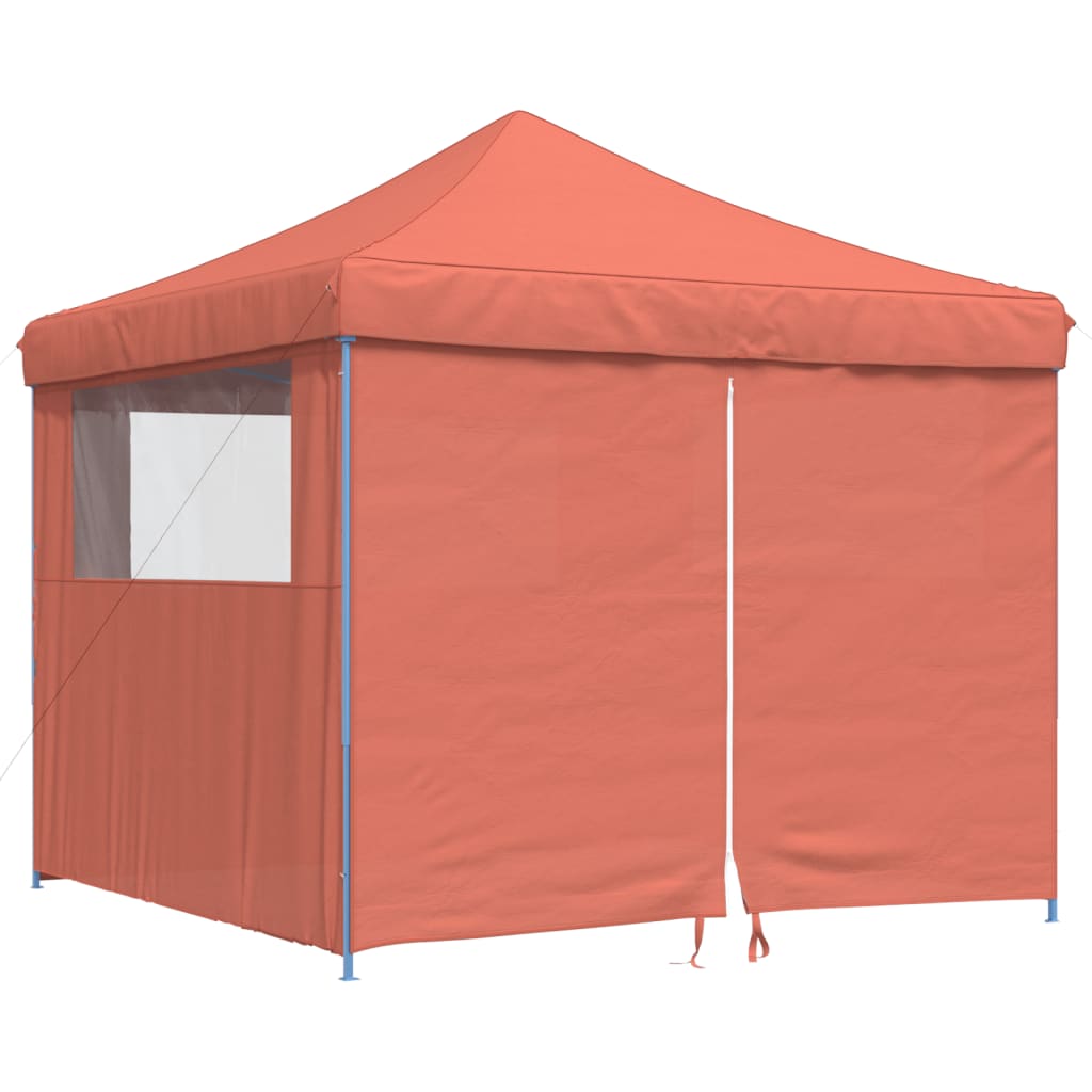 Partytent inklapbaar pop-up met 4 zijwanden terracottakleurig is nu te koop bij PeponiXL, paradijselijk wonen!