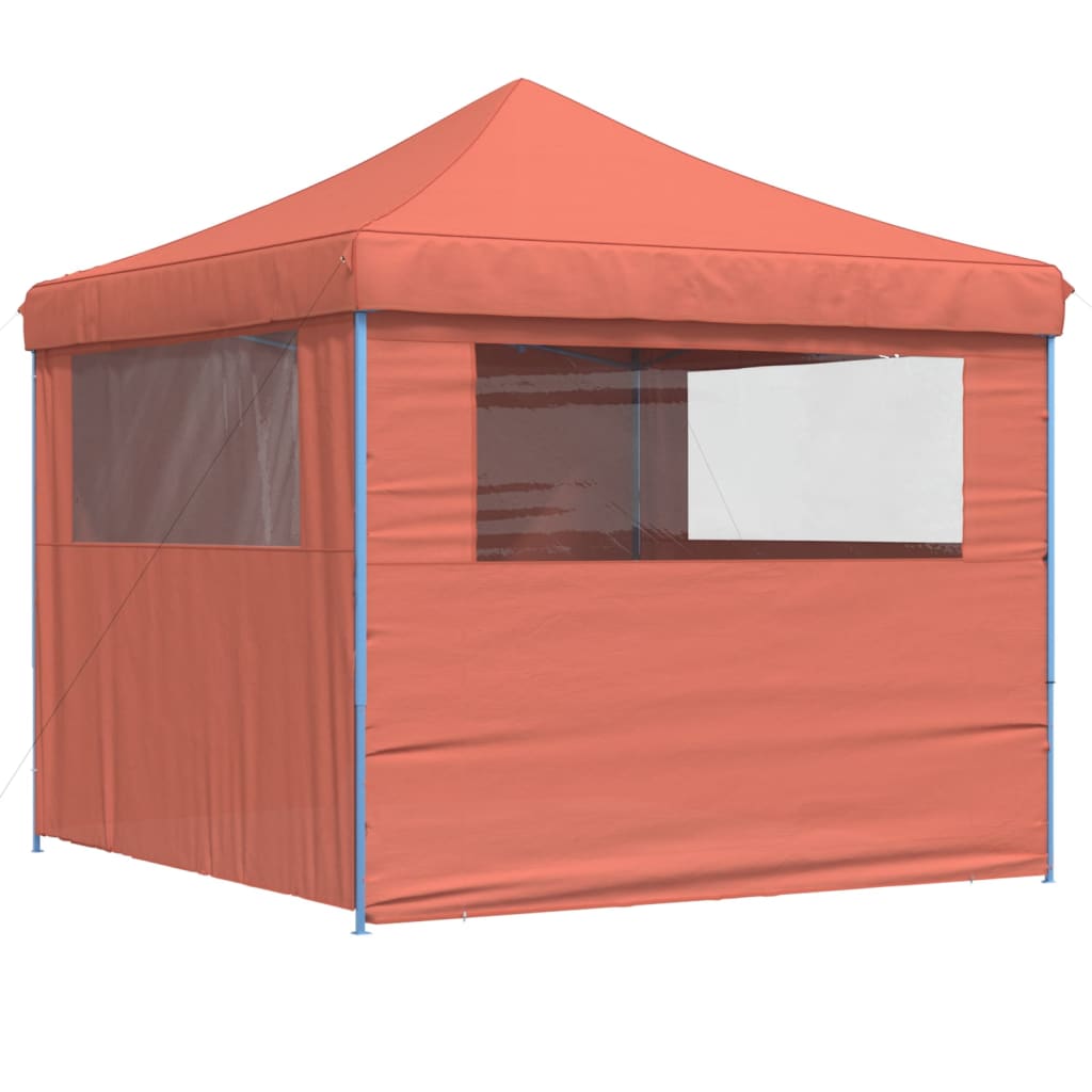 Partytent inklapbaar pop-up met 4 zijwanden terracottakleurig is nu te koop bij PeponiXL, paradijselijk wonen!