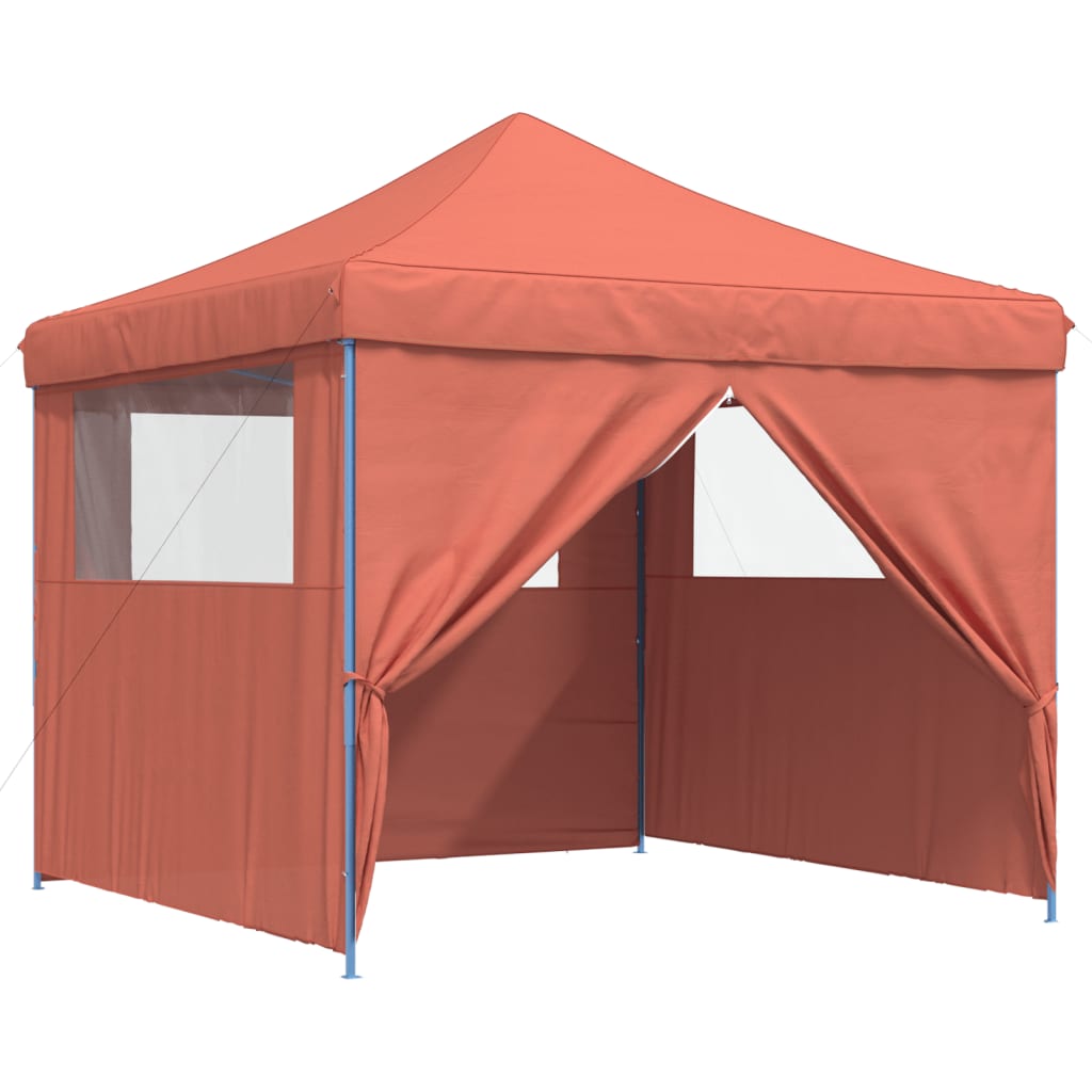 Partytent inklapbaar pop-up met 4 zijwanden terracottakleurig is nu te koop bij PeponiXL, paradijselijk wonen!