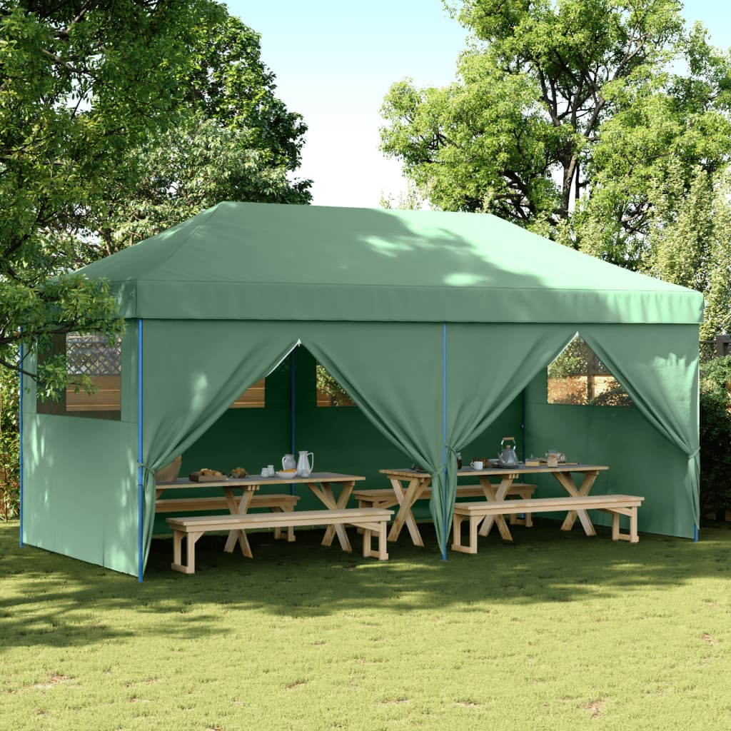 Partytent inklapbaar pop-up met 4 zijwanden groen is nu te koop bij PeponiXL, paradijselijk wonen!