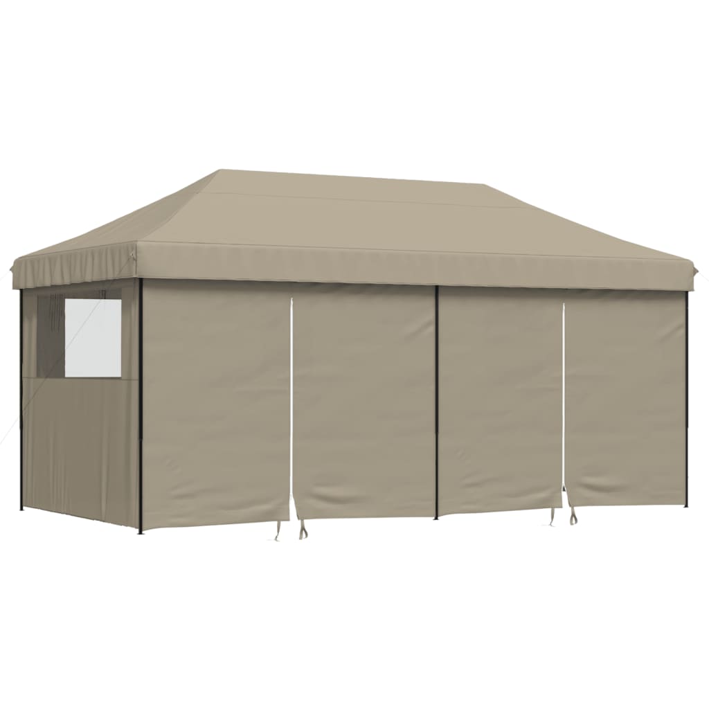 Partytent inklapbaar pop-up met 4 zijwanden taupe is nu te koop bij PeponiXL, paradijselijk wonen!
