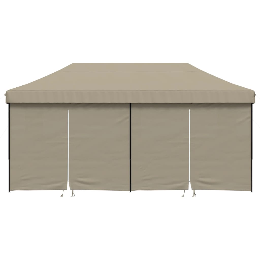Partytent inklapbaar pop-up met 4 zijwanden taupe is nu te koop bij PeponiXL, paradijselijk wonen!