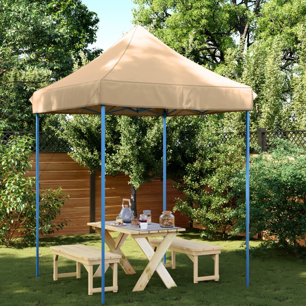 Partytent inklapbaar pop-up 200x200x306 cm beige is nu te koop bij PeponiXL, paradijselijk wonen!